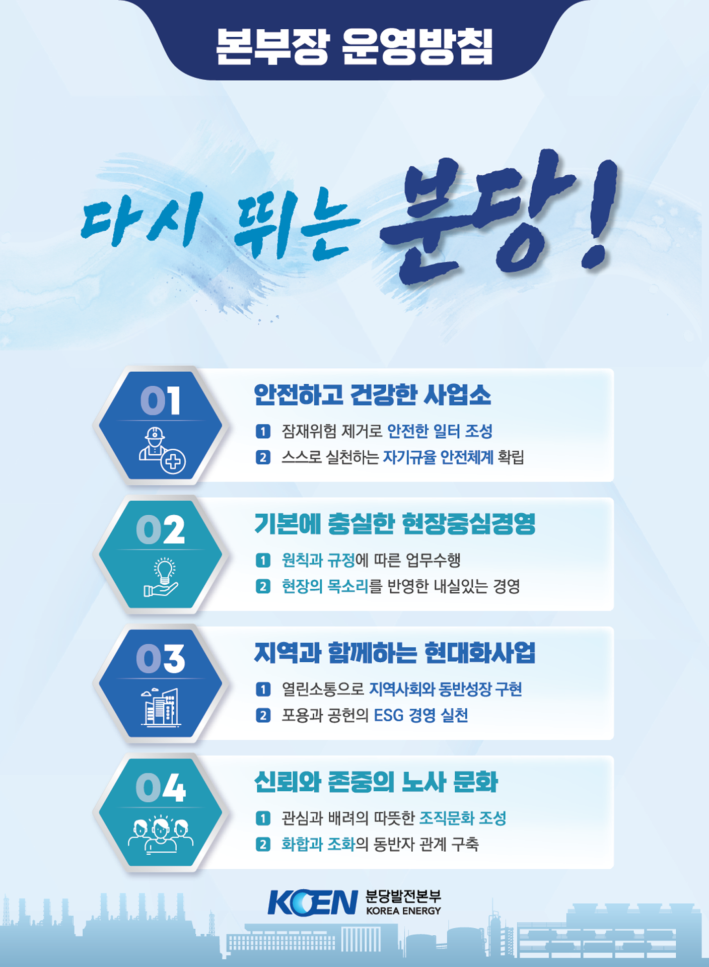 분당발전본부 경영방침